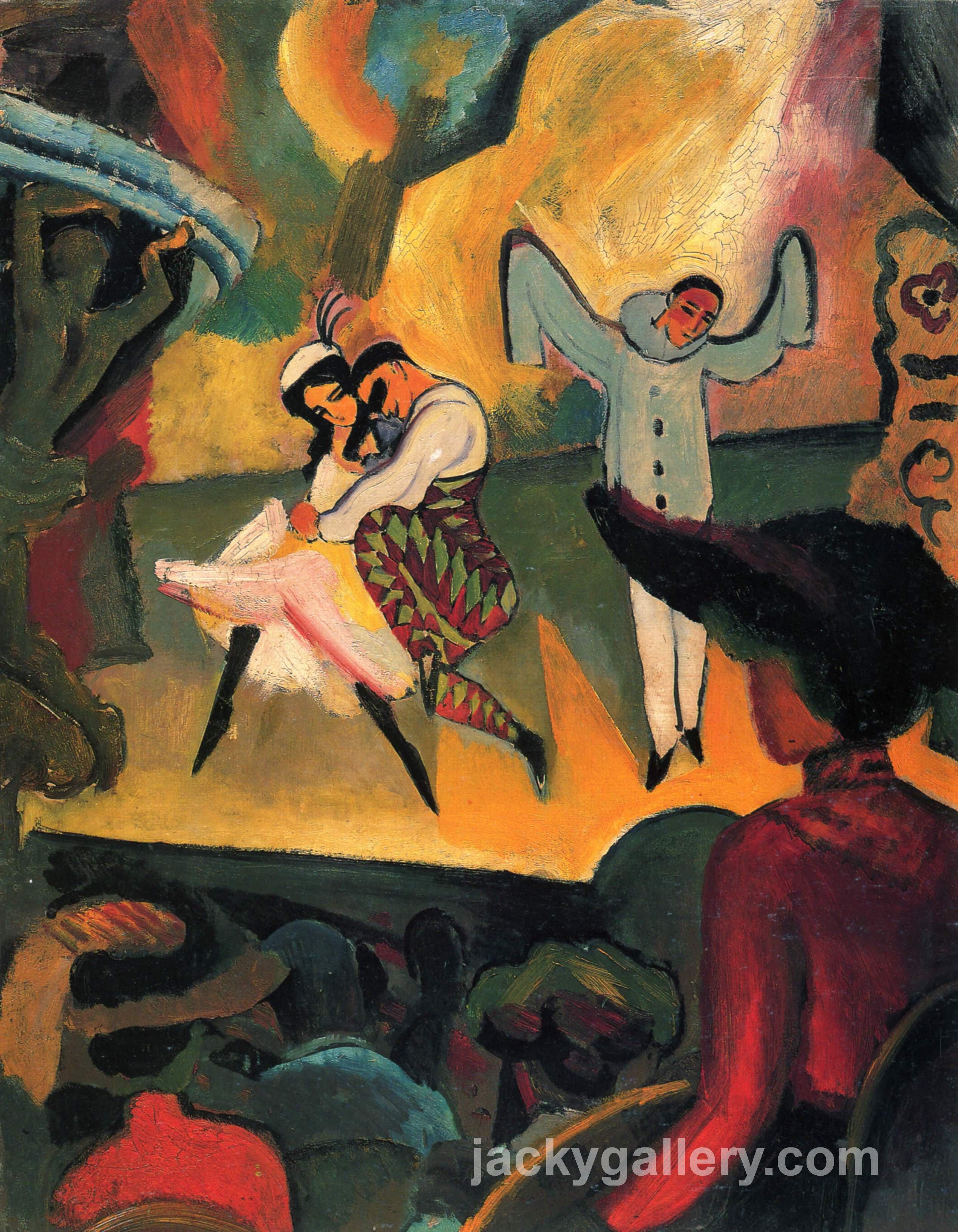 Russisches Ballett (I), August Macke painting